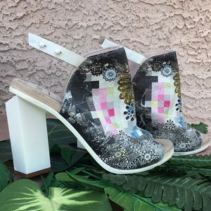 ALDO-funky multicolored chunky heels!